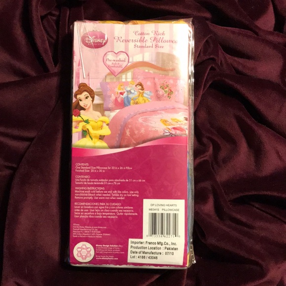 Disney (3) Princess Standard Pillowcase - Picture 2 of 2